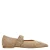 Manfield – Dames – Beige suède loafers met studs –