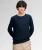 Katoenen Linnen Longsleeve Top Met Zak Blauw