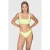 Brunotti voorgevormde crop bikini Lillio met textuur lichtgeel