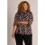 Colletta Plus Size blouse met print – bruin/zwart
