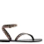 Mango leren sandalen met studs en all over print – bruin