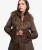 Lange Afghan Jas Slanke Pasvorm Brown
