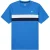 K-Swiss Heren-T-shirt met strepen, ronde hals en normale pasvorm (Frans Blauw)