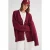 Geknoopte V-hals Geribbelde Breik cardigan