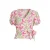 Anytime crinkle overslagtop met pofmouwen multi
