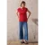 Street One Studio Dames Linnen uitgesneden shirt in Rood