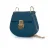 blauwe leren drew tas