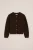 WE Fashion – Meisjes vest van wolmix – Regular fit – Donkerbruin –