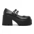 Windsorsmith Dames Zwarte Leren Mary-Jane Hak Schoenen met Dikke Plateauzool – Lessen