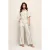 Paige Print Broek Offwhite / Zwart