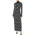Moschino Knitted Dress With Optical Hearts Black