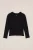 WE Fashion – Meisjes jersey T- shirt met structuur – Zwart – Katoen –