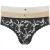 Ted Baker Myrtle 3pk Plain And Print Brief With Lace Trim Jet Black Bo