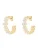Ted Baker Oorbellen ‘GARVI’  goud / transparant / offwhite