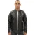 Heren vintage zwart leren bikerjack-Napels