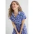 Anytime midi jurk met bloemenprint blauw