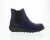 Fly London Dames Blauwe SALV Chelsea Leren Enkel Casual Wedge Heel Laarzen