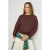 TRENDYOLMİLLA Dames Bruin Effen Lang, Oversized Sweatshirts