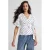Ruby polkadot overslag top met pofmouwen zwart/wit