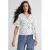 Ruby polkadot overslag top met pofmouwen zwart/wit