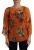 Dolce & Gabbana Oranje Bloemenprint Lange Mouwen Damesblouse