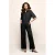 Mart Visser straight regular waist broek met linnen zwart