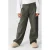 Shoeby high waist cargobroek – donkergroen
