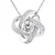 Solitaire hanger zirkoniumoxide knooppunt 925 zilveren sieraden geleverd met aangeboden ketting