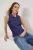 TRENDYOLMİLLA Dames Donkerblauw Effen Mouwloos Getailleerd Blouses