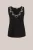WE Fashion – Dames singlet met embroideries – Regular fit – Zwart – LENZING™ ECOVERO™ viscose –