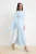 Trendyol Modest Dames Blauw Effen Maxi Lang Stijlvol/Avond Recht Modest Avond Jurken