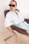 TRENDYOLMİLLA Dames Wit Effen Driekwart mouw Relaxed fit Overhemden