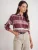 MixRay Blouse  oranje / bourgogne / wit
