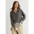 TRENDYOLMİLLA Dames Grijs Effen Lang, Regular fit Sweatshirts