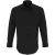 Premier Heren Rekken Pasvorm Popeline Lange Mouwen Shirt (Zwart)