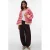 VERO MODA gestreepte vest roze gebreid