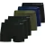 Jack & Jones Heren boxershorts trunks effen jacbasic bamboe 6-pack groen/blauw/zwart