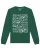 Watapparel Sweatshirt ‘ Fahrräder ‘  donkergroen / wit gemêleerd