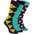 HS by Happy Socks – Heren 3-pack Fun Novelty Kousen – Ruitpatroon (Paars)