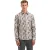 No Excess Shirt allover printed fine corduroy taupe