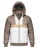 Ombre Winterjas  donkerbeige / karamel / wit