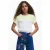 Desigual regular waist wide leg jeans met print – donkerblauw
