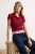 TRENDYOLMİLLA Dames Bordeaux Colorblock Kort Regular fit Blouses