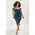 Trendyol Curve Dames Groen Effen Kort / Mini Mouwloos Stijlvol/Avond Bodycon Grote maten Jurk