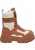 BUFFALO Veterlaarsjes ‘Fusion’  ecru / cognac