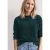 Chenille-trui met boothals