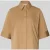 milano italy boxy fit blouse met blinde knoopsluiting