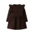 NAME IT MINI gebreide midi jurk met ruches – bruin