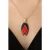 Vintage Deco ketting in oranjerood