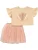 Miss Set ‘Muschel’  beige / zalm roze / rosa / wit